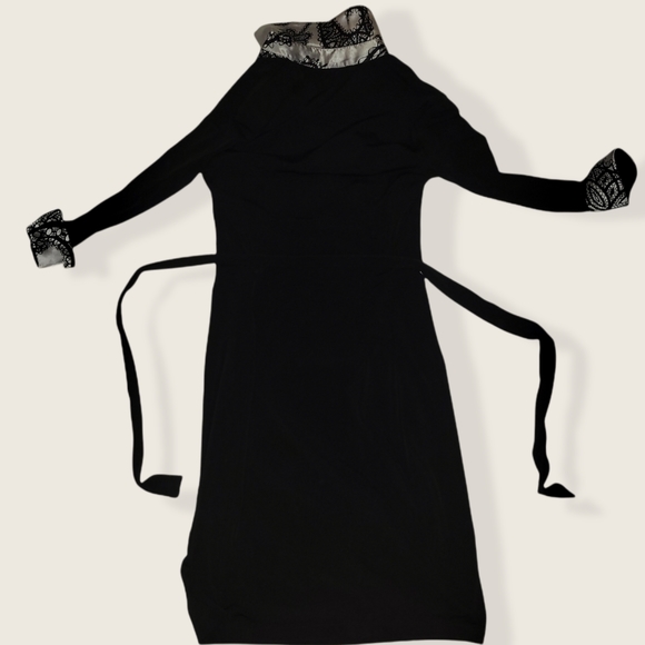 Cache collared long sleeve no wrinkle stretch jersey material dress - Picture 9 of 9